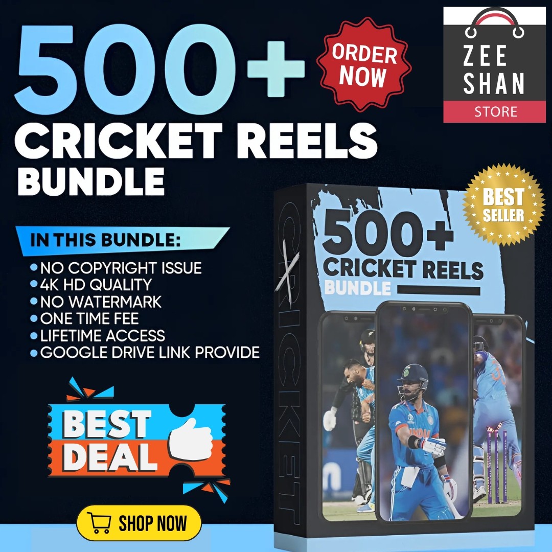 500+ Cricket Reels Bundle